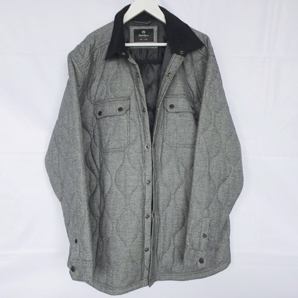 Windriver Gray Quilted  Shacket